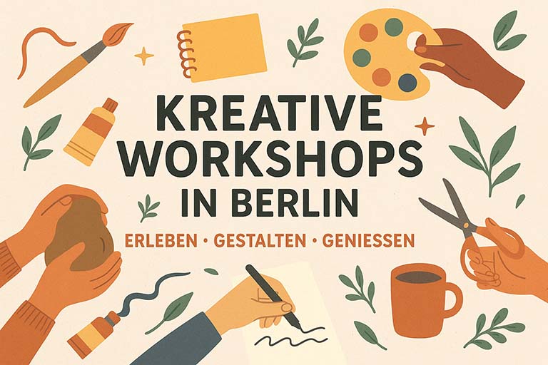Kreative Workshopteilnehmer beim Gestalten einer Mosaiklampe in Berlin
