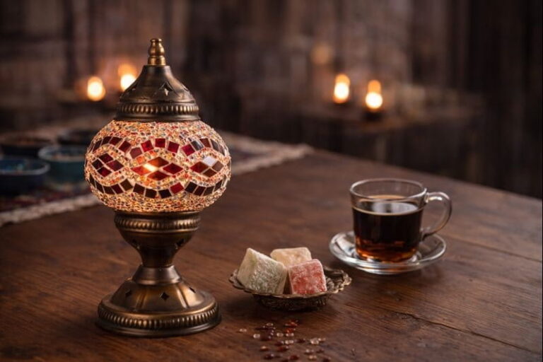 Orientalische Mosaiklampe im Mosaiklampen Workshop Berlin bei Orient Art Studio