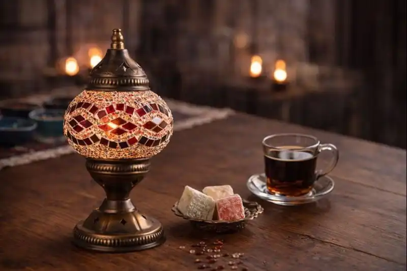 Orientalische Mosaiklampe im Mosaiklampen Workshop Berlin bei Orient Art Studio