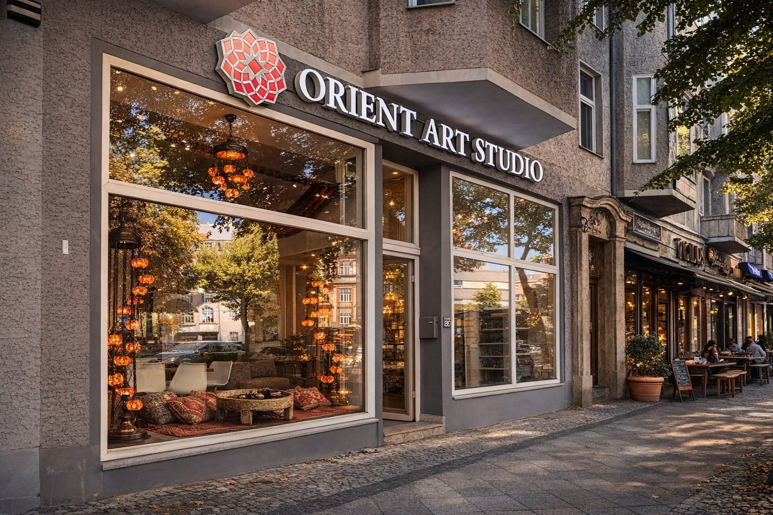 Außenansicht vom Orient Art Studio in Berlin – Mosaiklampen Workshop und kreatives Atelier