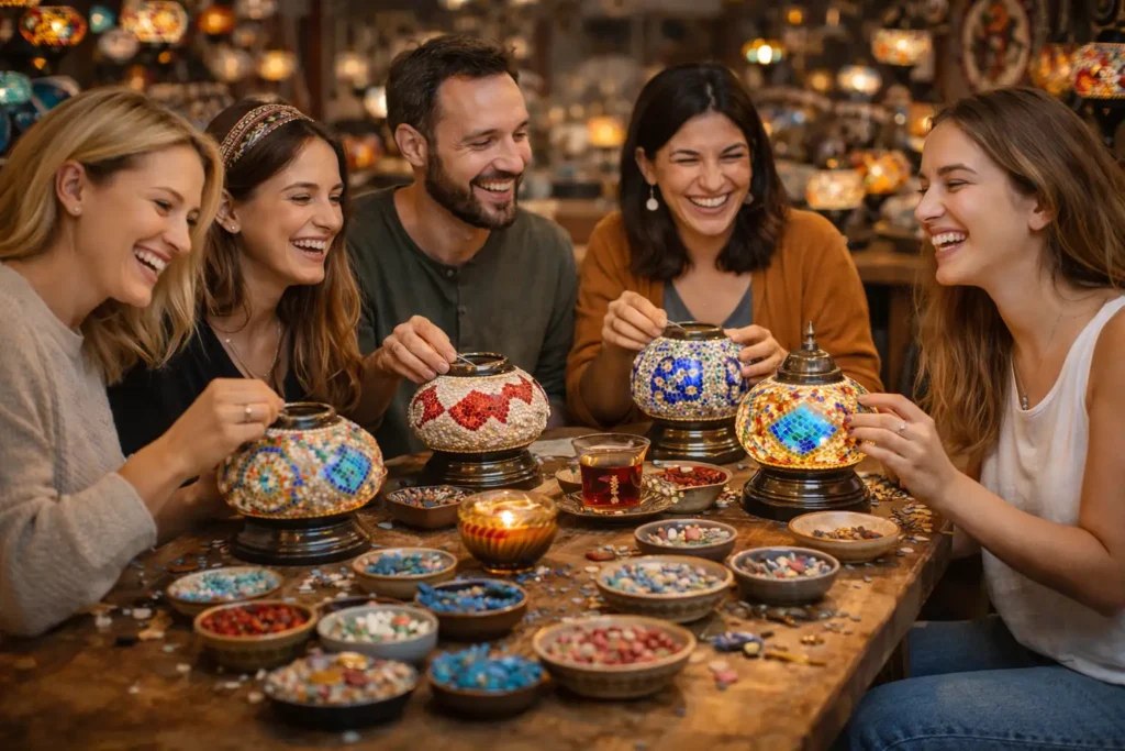 diy workshop berlin mosaiklampe