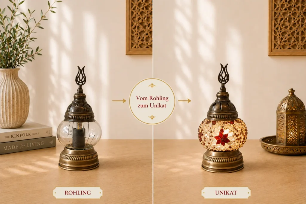 Mini Orienta Mosaiklampe – vom Rohling zum individuellen Unikat im Workshop Berlin