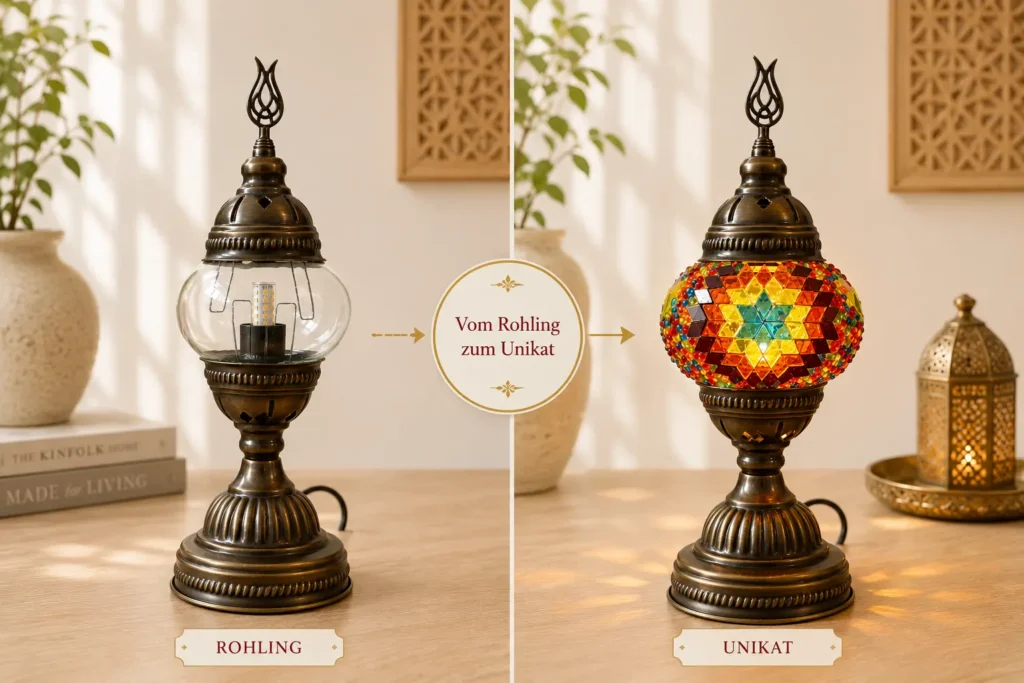 Studio Light Mosaiklampe – vom Rohling zum fertigen Unikat im Mosaiklampen Workshop Berlin