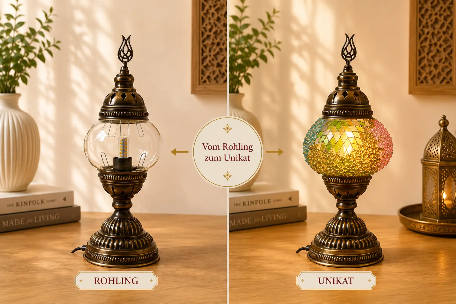 Studio Light Premium Mosaiklampe – hochwertige orientalische Tischlampe im Workshop Berlin gestalten