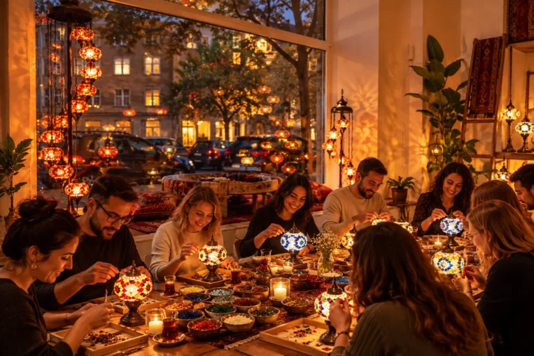 Firmenfeier in Berlin mit Mosaiklampen, Tee und kreativem Workshop